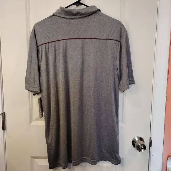 Men's Colosseum Mississippi State Bulldogs Short Sleeve Polo Shirt Gray - Picture 3 of 9